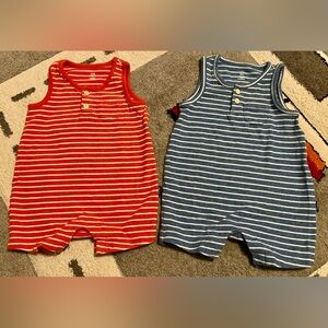Baby Gap sleeveless striped one piece outfits